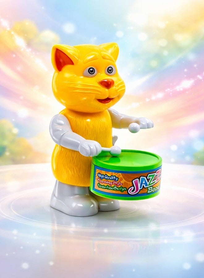 SSKR Cute Drummer Toy with Drumming and Dancing Action Musical Rattle Toys for Kids | Key-Operated Baby Rattle Toy Set for Infants - Image 3